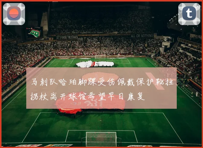 马刺队哈珀脚踝受伤佩戴保护靴拄拐杖离开球馆希望早日康复