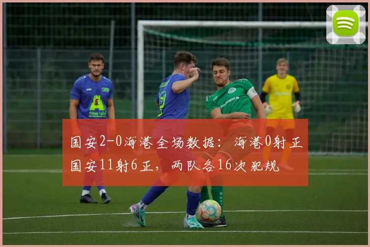 国安2-0海港全场数据：海港0射正国安11射6正，两队各16次犯规